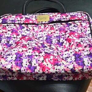 Nicole Miller Makeup Bag, Purple, Pink & White